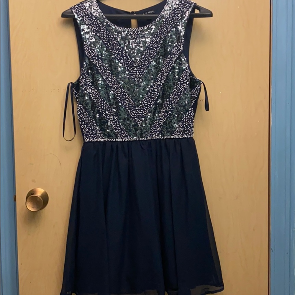Navy blue dance dress